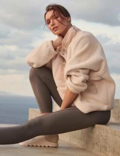 Hit The Slopes Fleece Jacket - Canvas -Outlet Elevate Activewear Store fp movement hit the slopes fleece jacket canvas 1