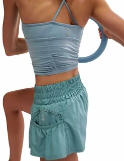 Get Your Flirt On Shorts - Eucalyptus -Outlet Elevate Activewear Store free people movement get your flirt on shorts eucalyptus OB1211408 4103 5