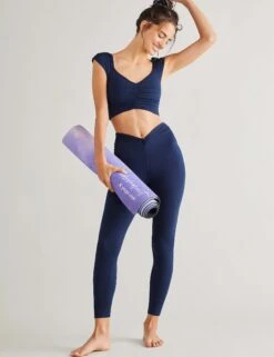High Waisted Ankle Breathe Deeper Leggings - Midnight Navy -Outlet Elevate Activewear Store free people movement hw ankle breathe deeper leggings midnight navy 5
