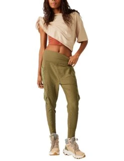 Take A Hike Harem Pants - Seagrass -Outlet Elevate Activewear Store free people movement take a hike harem seagrass OB1384430 3300 2