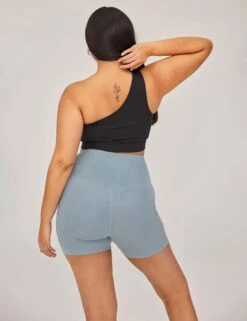 Bianca One Shoulder Bra - Black -Outlet Elevate Activewear Store girlfriend collective bianca one shoulder bra black 2