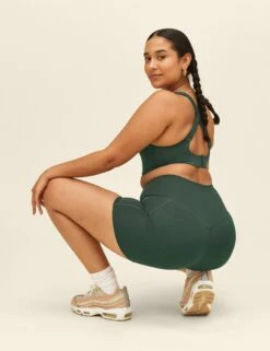 High Waisted Run Short - Moss -Outlet Elevate Activewear Store girlfriend collective high waisted run short moss 4