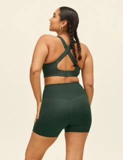 High Waisted Run Short - Moss -Outlet Elevate Activewear Store girlfriend collective high waisted run short moss 6