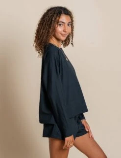 ReSet Long Sleeve Tee - Black -Outlet Elevate Activewear Store girlfriend collective reset long sleeve tee black 3024 2