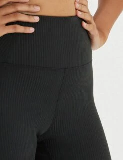 RIB High Waisted Legging - Black -Outlet Elevate Activewear Store girlfriend collective rib high waisted legging black 3