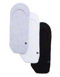 3pk Cotton Rich Footsies - Grey Mix