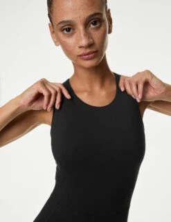 Go Balance Fitted Short All In One - Black -Outlet Elevate Activewear Store goodmove go balance fitted short all in one black T51 5993 7