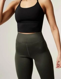 High Waisted Flared Yoga Leggings - Dark Olive 6 High Waisted Flared Yoga Leggings - Dark Olive -Outlet Elevate Activewear Store goodmove high waisted flared yoga leggings dark olive T51 6466 4