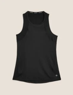 Scoop Neck Racer Back Vest Top - Black -Outlet Elevate Activewear Store goodmove scoop neck racer back vest top black T51 5161 3