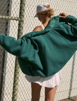 Hit The Slopes Fleece Jacket - Bright Forest -Outlet Elevate Activewear Store hit the slopes jacket bright forest 4