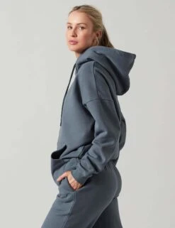 Lucy Hoodie - Blue Indigo -Outlet Elevate Activewear Store lilybod lucy hoodie blue indigo LT68 BLI 2