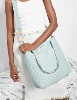 Large Metro Quatro Tote - Silver Blue -Outlet Elevate Activewear Store mz wallace large metro quatro tote silver blue 1430X1891 6