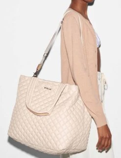 Large Metro Tote Deluxe - Mushroom -Outlet Elevate Activewear Store mz wallace large metro tote deluxe mushroom 1242X1555 5
