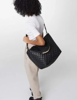 Medium Metro Tote Deluxe - Black 14 Medium Metro Tote Deluxe - Black -Outlet Elevate Activewear Store mz wallace medium metro tote deluxe black 1260X1590 6