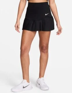 Nike Advantage Dri-FIT Tennis Skirt - Black/White -Outlet Elevate Activewear Store nike advantage dri fit tennis skirt black white fd6532 010 1