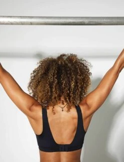 Nike Dri-FIT Alpha Bra - Black/Dark Smoke Grey -Outlet Elevate Activewear Store nike alpha bra black