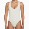 Nike Cross-Back 1-Piece Swimsuit - Coconut Milk
