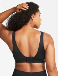 Nike Dri-FIT Alpha Bra - Black/Dark Smoke Grey -Outlet Elevate Activewear Store nike dri fit alpha bra black grey DD0430 010 2