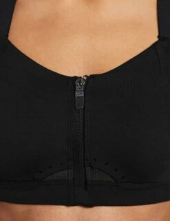 Nike Dri-FIT Alpha Padded Zip-Front Sports Bra - Black/Dark Smoke Grey 8 Nike Dri-FIT Alpha Padded Zip-Front Sports Bra - Black/Dark Smoke Grey -Outlet Elevate Activewear Store nike dri fit alpha padded zip front sports bra black dark smoke grey DD0436 010 5
