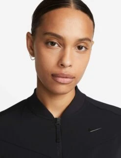 Nike Dri-FIT Bliss Bomber Jacket - Black -Outlet Elevate Activewear Store nike dri fit bliss bomber jacket black dv9451 010 5