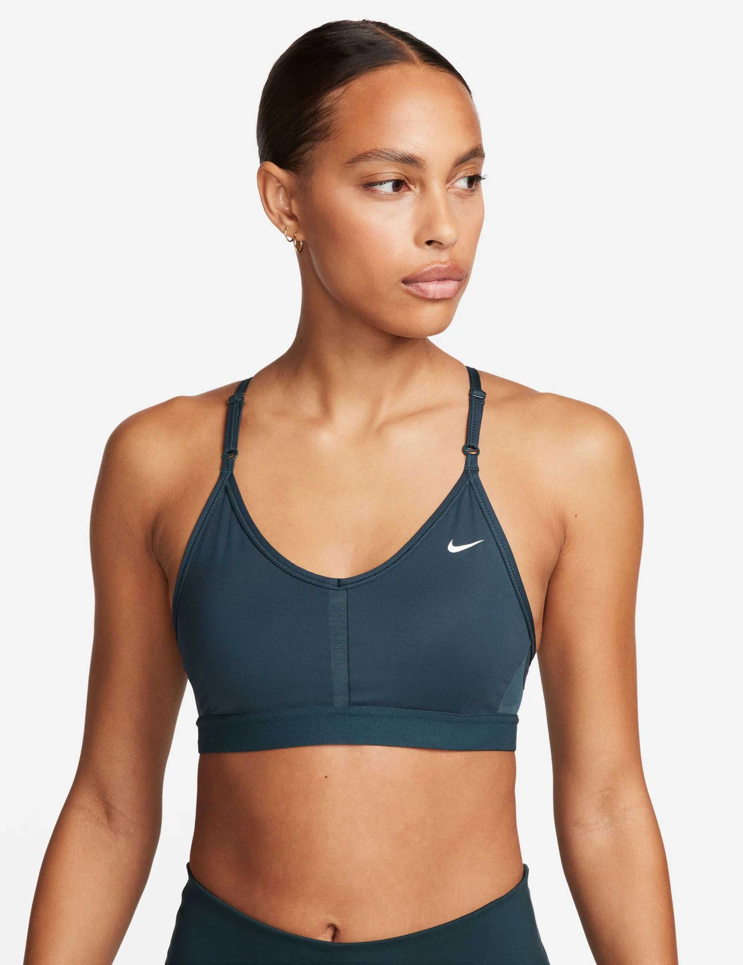 Nike Dri-FIT Indy Sports Bra - Deep Jungle/White 1 Nike Dri-FIT Indy Sports Bra - Deep Jungle/White