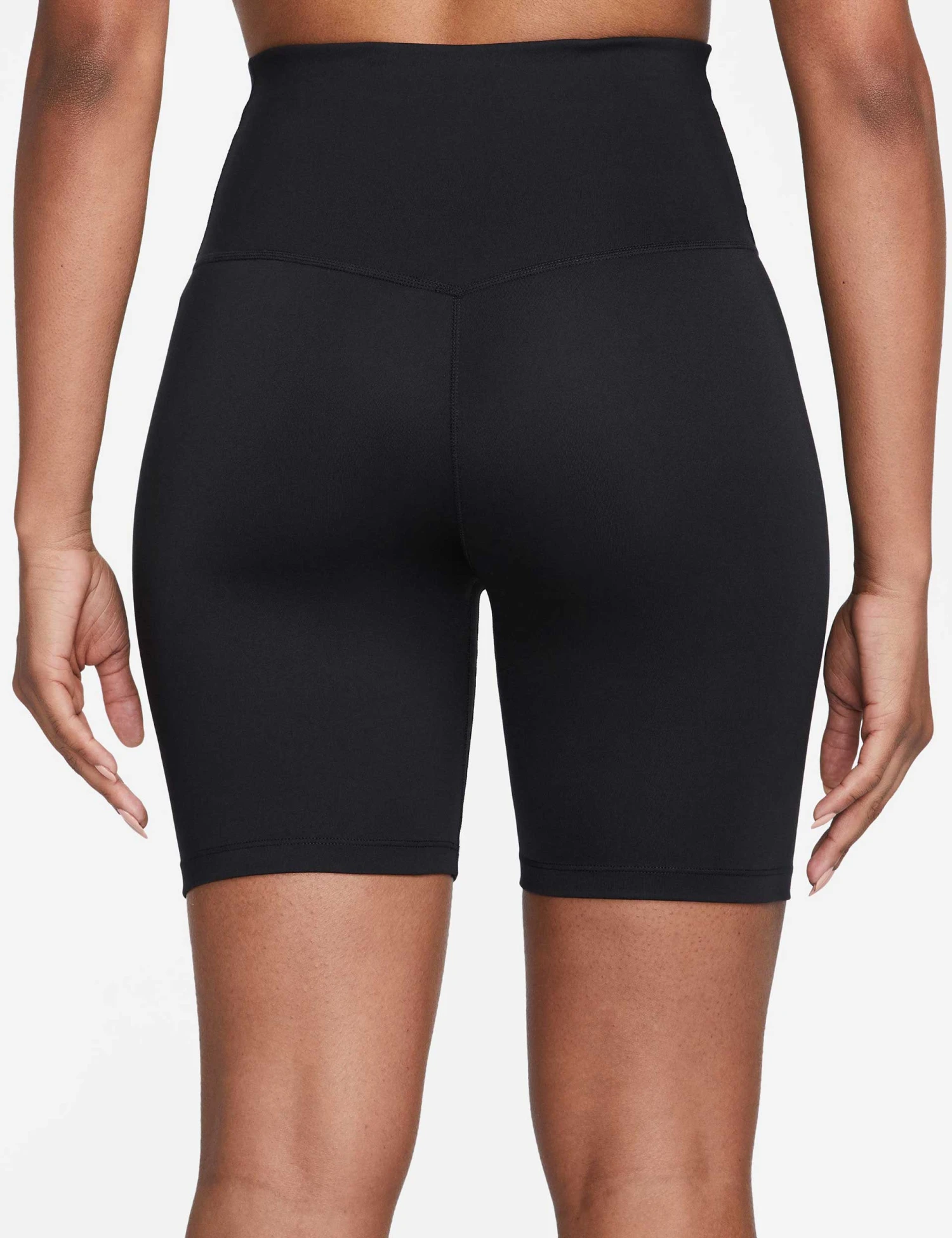 Nike Dri-FIT One 7" Biker Shorts - Black/White 2 Nike Dri-FIT One 7" Biker Shorts - Black/White - Image 2