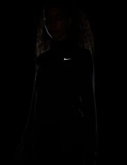 Nike Dri-FIT Swift Element UV 1/4-Zip Running Top - Black/Reflective Silver -Outlet Elevate Activewear Store nike dri fit swift element uv 1 4 zip running top black silver fb4316 010 4