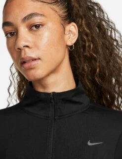 Nike Dri-FIT Swift Element UV 1/4-Zip Running Top - Black/Reflective Silver -Outlet Elevate Activewear Store nike dri fit swift element uv 1 4 zip running top black silver fb4316 010 8
