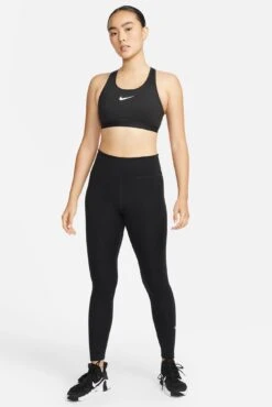 Nike Dri-FIT Swoosh Sports Bra - Black/Dark Smoke Grey/White -Outlet Elevate Activewear Store nike dri fit swoosh sports bra black dark smoke grey white DD0428 010 5