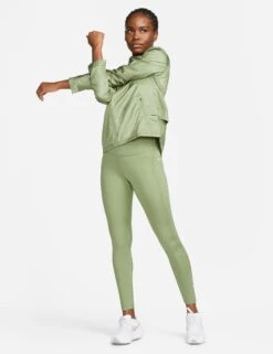 Nike Epic Fast Pocket Running Leggings - Oil Green/Reflective Silver -Outlet Elevate Activewear Store nike epic fast pocket running leggings green silver CZ9240 386 3