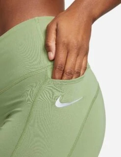 Nike Epic Fast Pocket Running Leggings - Oil Green/Reflective Silver -Outlet Elevate Activewear Store nike epic fast pocket running leggings green silver CZ9240 386 6