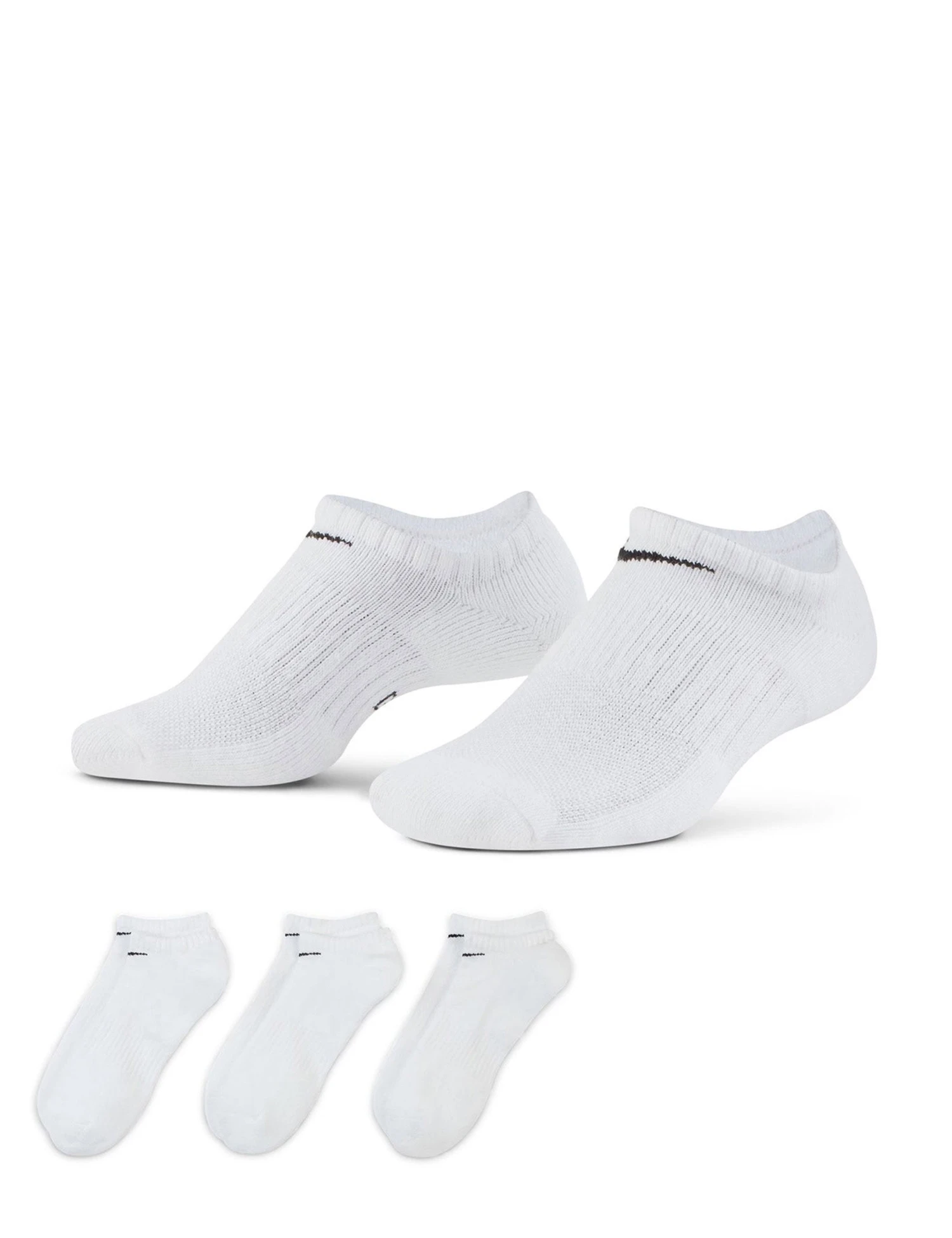 Nike Everyday Cushioned Socks (3 Pairs) - White/Black 2 Nike Everyday Cushioned Socks (3 Pairs) - White/Black - Image 2