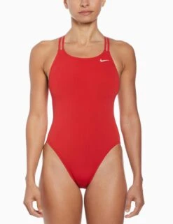Nike HydraStrong Solid Spiderback 1-Piece Swimsuit - University Red