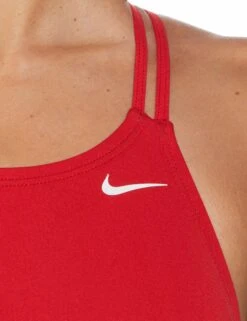Nike HydraStrong Solid Spiderback 1-Piece Swimsuit - University Red -Outlet Elevate Activewear Store nike hydrastrong solid spiderback 1 piece swimsuit university red NESSA003 614 2