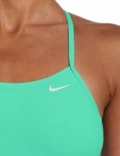 Nike Lace Up Tie Back One Piece - Green Shock -Outlet Elevate Activewear Store nike lace up tie back one piece green shock nessa000 366 3