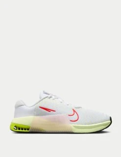 Nike Metcon 9 Shoes - White/Bright Crimson/Volt/Barely Volt