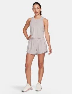 Nike One Classic Dri-FIT Cropped Tank Top - Platinum Violet/Black -Outlet Elevate Activewear Store nike one classic dri fit cropped tank top violet black fn2845 019 4