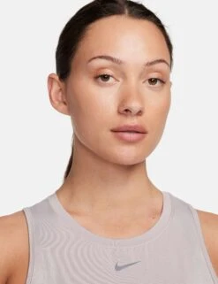 Nike One Classic Dri-FIT Cropped Tank Top - Platinum Violet/Black -Outlet Elevate Activewear Store nike one classic dri fit cropped tank top violet black fn2845 019 5