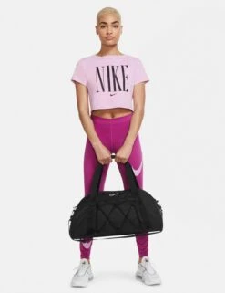 Nike One Club Duffel Bag - Black/White -Outlet Elevate Activewear Store nike one club duffel bag black white CV0062 010 3