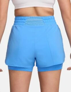 Nike One Dri-FIT 2-in-1 Shorts - University Blue/Reflective Silver -Outlet Elevate Activewear Store nike one dri fit 2 in 1 shorts blue silver dx6016 412 8