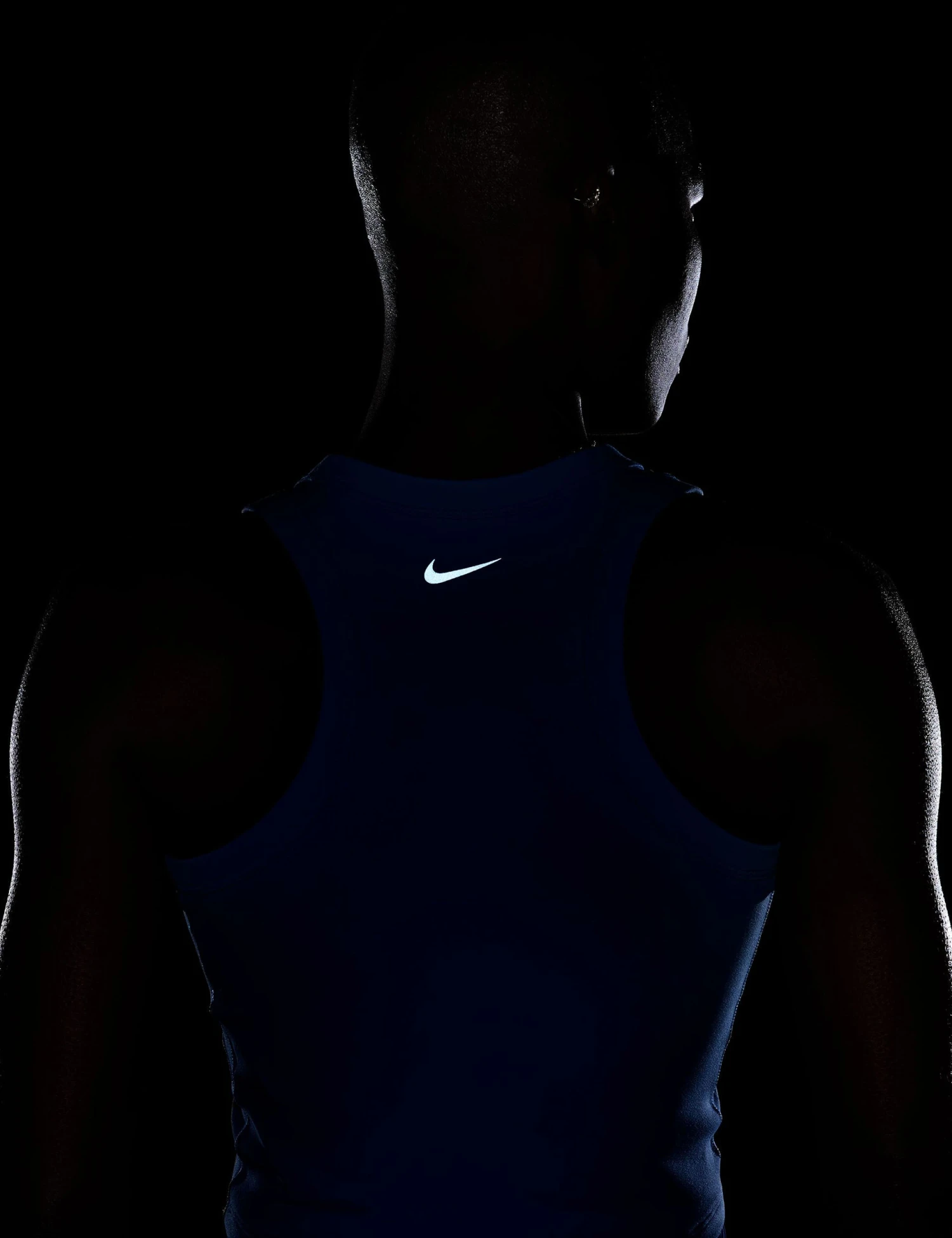 Nike One Fitted Dri-FIT Cropped Tank Top - University Blue/Black 6 Nike One Fitted Dri-FIT Cropped Tank Top - University Blue/Black - Image 6