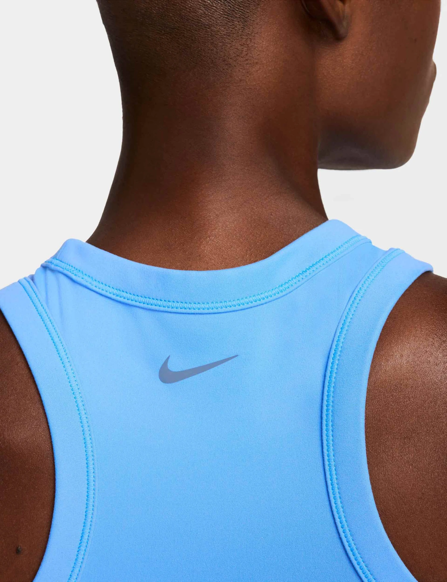 Nike One Fitted Dri-FIT Cropped Tank Top - University Blue/Black 4 Nike One Fitted Dri-FIT Cropped Tank Top - University Blue/Black - Image 4