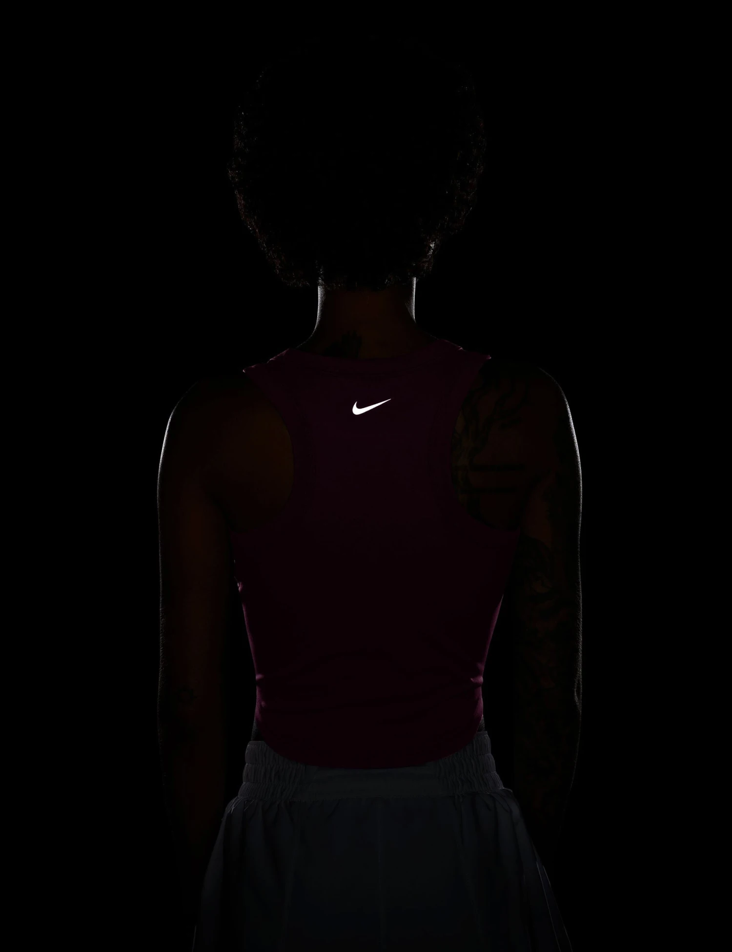 Nike One Fitted Dri-FIT Cropped Tank Top - Playful Pink/Black 5 Nike One Fitted Dri-FIT Cropped Tank Top - Playful Pink/Black - Image 5