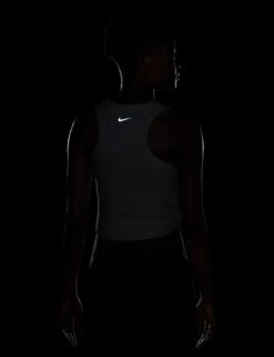 Nike One Fitted Dri-FIT Cropped Tank Top - White/Black 7 Nike One Fitted Dri-FIT Cropped Tank Top - White/Black -Outlet Elevate Activewear Store nike one fitted dri fit cropped tank top white black fn2806 100 3