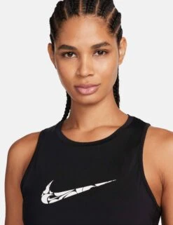 Nike One Graphic Running Tank Top - Black/White -Outlet Elevate Activewear Store nike one graphic running tank top black white fn2606 010 4