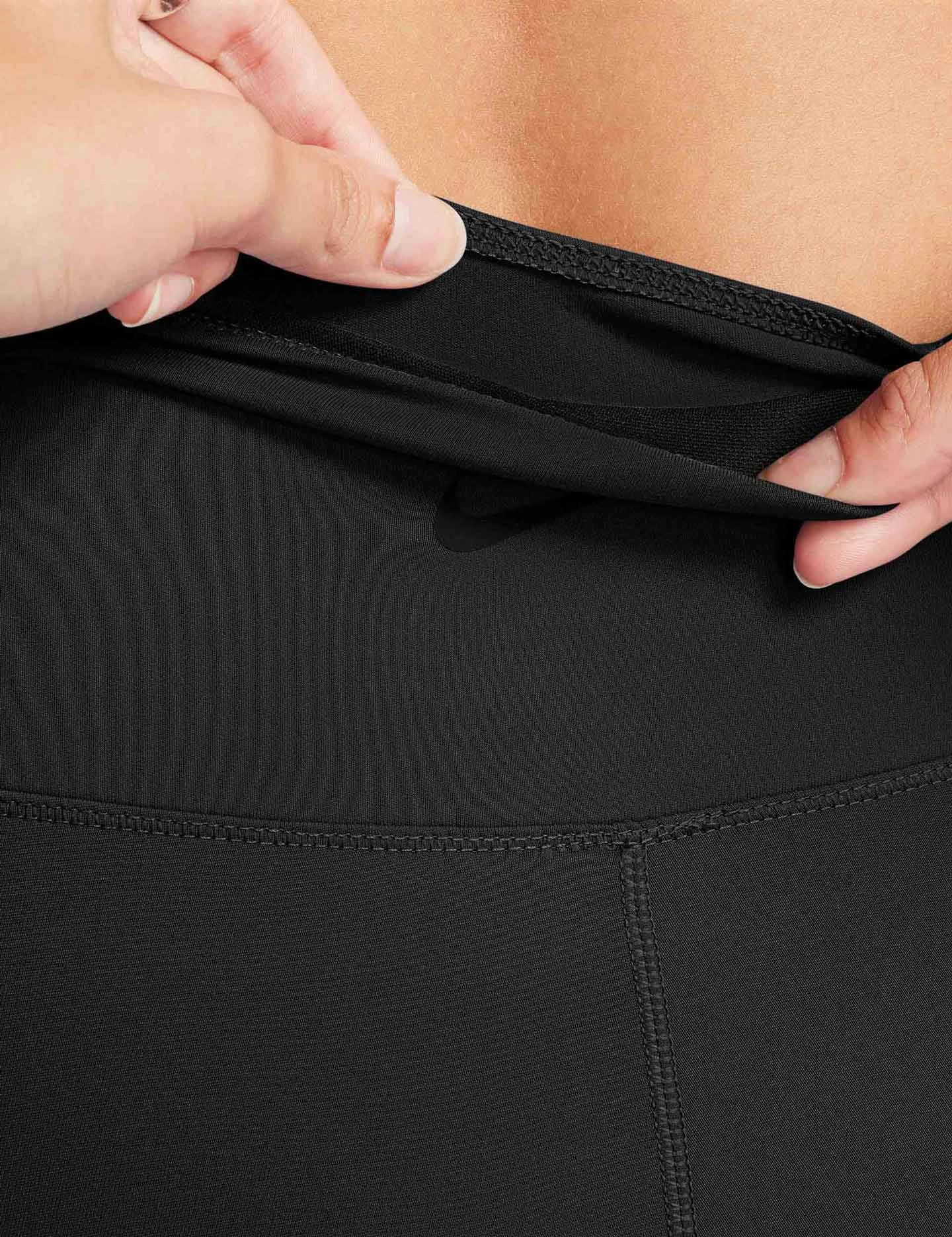 Nike One High Waisted 8" Biker Shorts - Black 5 Nike One High Waisted 8" Biker Shorts - Black - Image 5