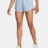 Nike One High Waisted 3" Brief-Lined Shorts - Light Armory Blue/Reflective Silver