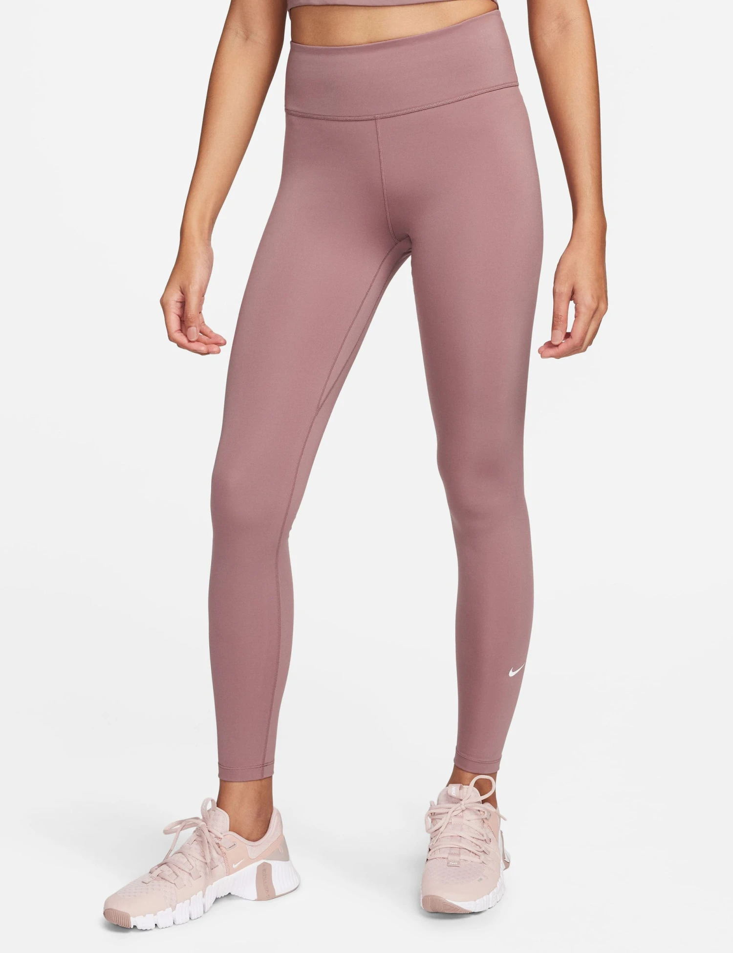Nike One Leggings - Smokey Mauve/Black 1 Nike One Leggings - Smokey Mauve/Black