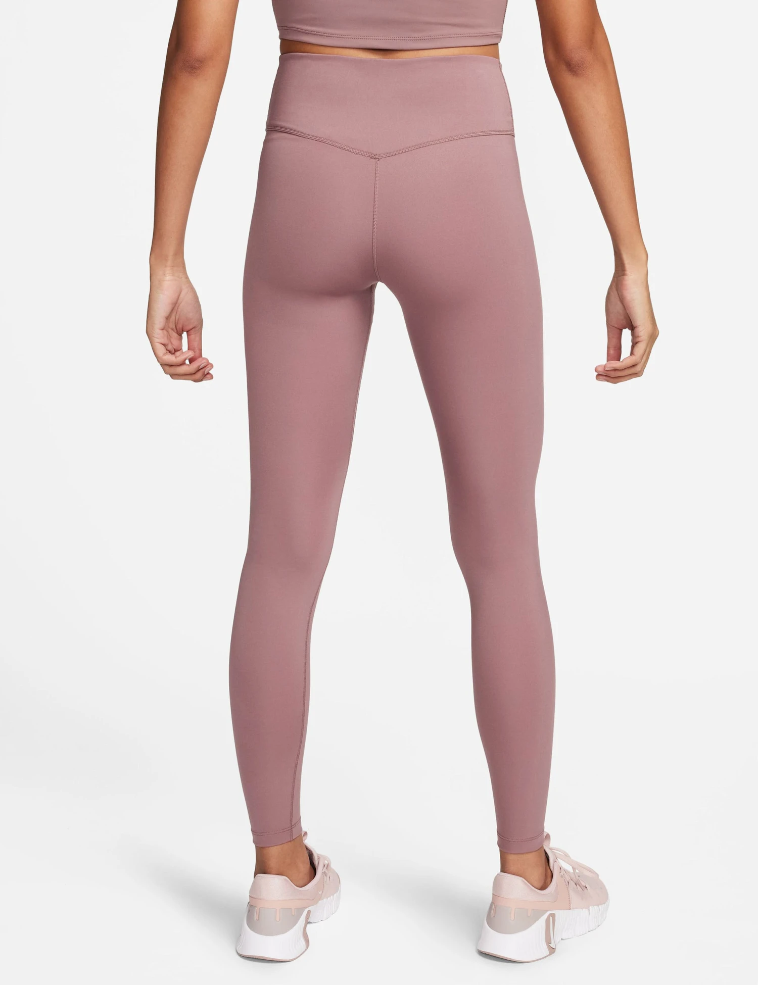 Nike One Leggings - Smokey Mauve/Black 2 Nike One Leggings - Smokey Mauve/Black - Image 2