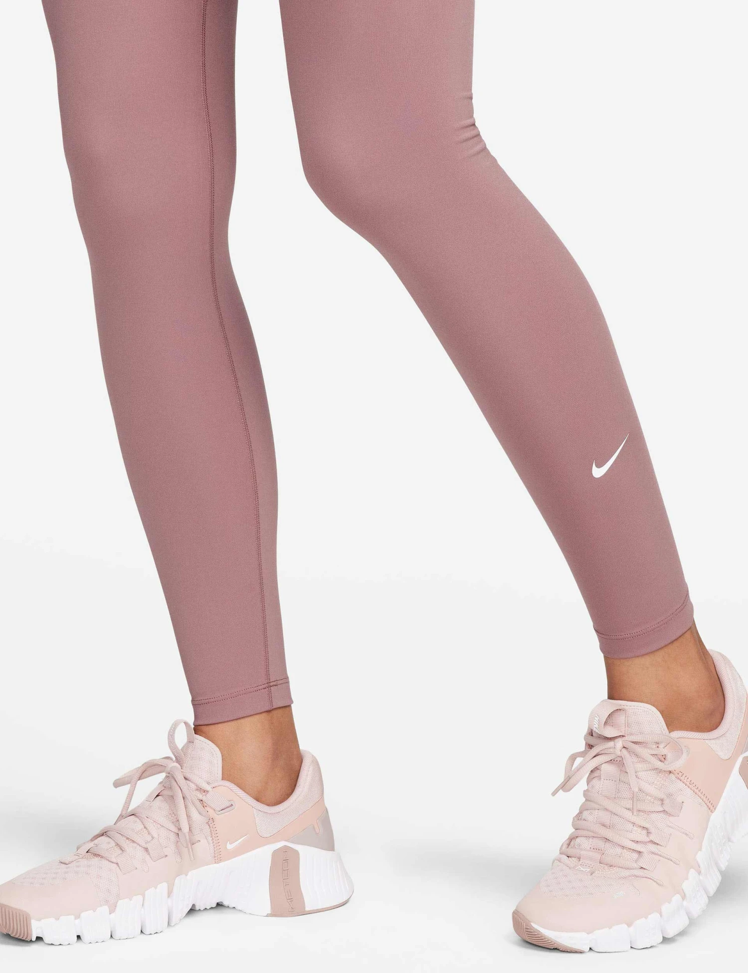 Nike One Leggings - Smokey Mauve/Black 5 Nike One Leggings - Smokey Mauve/Black - Image 5